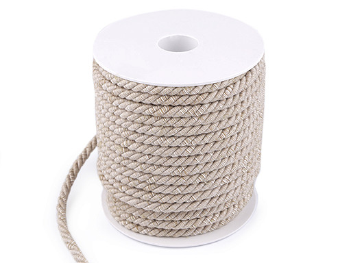Cordón trenzado bicolor Ø6 mm, para macramé