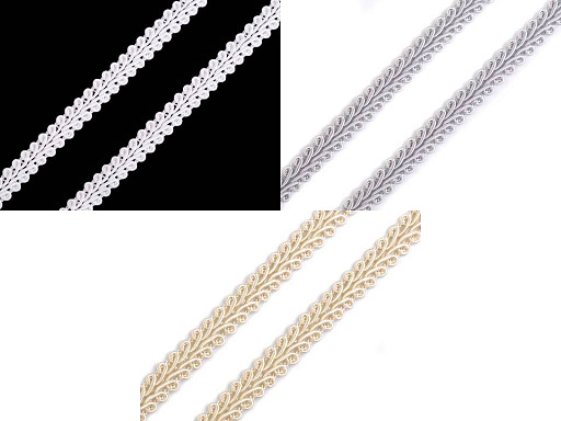 Brigitta bortni díszítő szegő szalag 8 mm