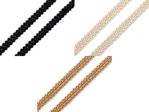 Декоративна текстилна лента с ширина 8 мм