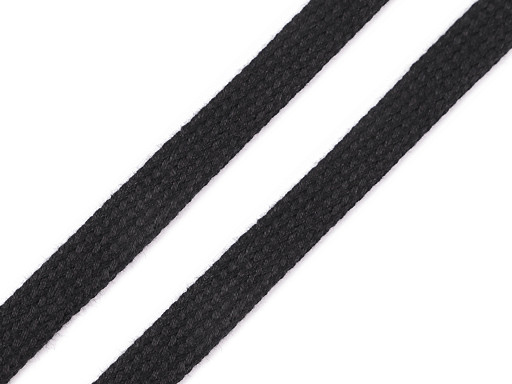 Cordon/Lacet plat en coton, largeur 12 mm 
