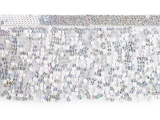 Franjuri cu paiete holografice, latime 15 cm