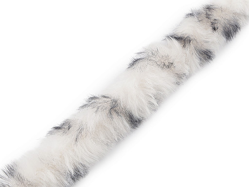 Round tufted clothing/decorative fur, animal pattern, width 4 cm