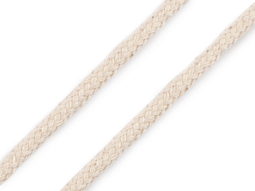 Bavlněná oděvní šňůra splétaná Ø5 mm
