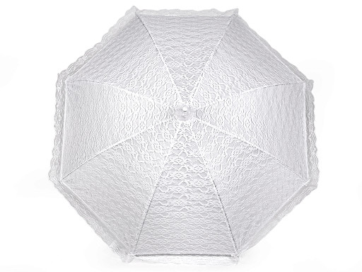 Svadobný čipkový vystreľovací dáždnik