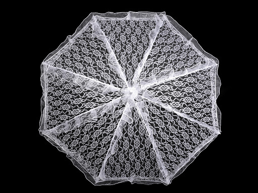 Svatební krajkový deštník k focení