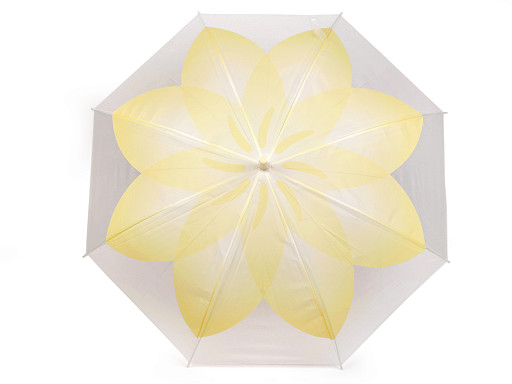 Dámsky / dievčenský priehľadný vystreľovací dáždnik kvet