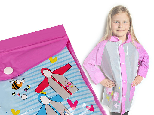 Kids Raincoat Butterfly, Dolphin, Frog, Bumble Bee