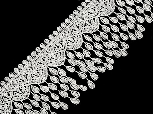 Guipure Lace Trim with Tassels width 80 mm