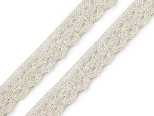 Cotton bobbin lace, width 20 mm