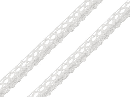 Cotton bobbin lace, width 12 mm