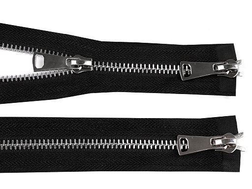 Metal Zipper No 5 open-end by 2 sliders / two-way 60 cm