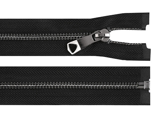 Kovový zip No 5 délka 80 cm s ozdobným jezdcem