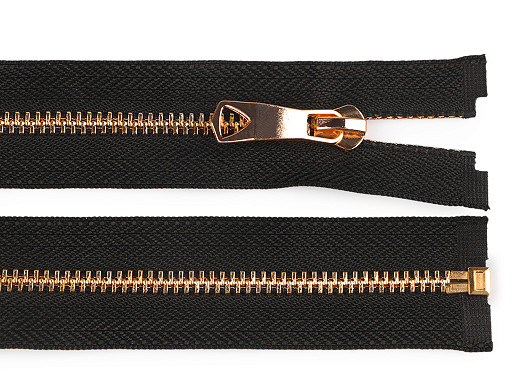 Kovový zips No 5 dĺžka 50 cm s ozdobným bežcom