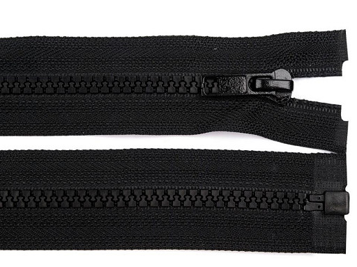 Plastic Zipper width 5 mm length 105 cm jacket black