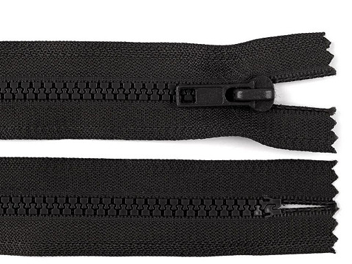Plastic Zipper width 5 mm length 18 cm black