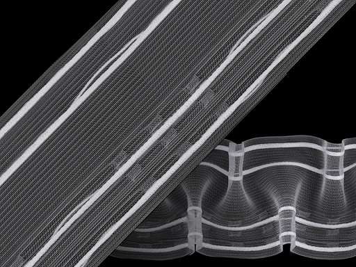 Záclonovka šírka 10 cm žabkové riasenie