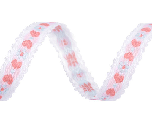 Nastro con motivo: larghezza: 10 mm, motivo: cuore