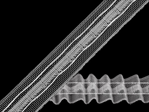 Záclonovka šíře 25 mm univerzální řasení