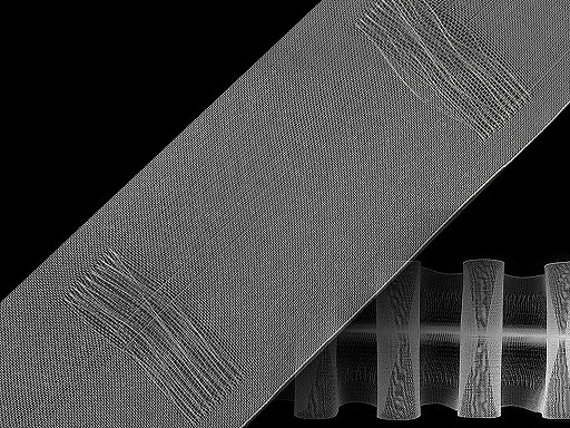 Záclonovka šíře 10 cm s poutky k navlečení na tyč