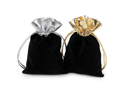 Gift bag 10x13 cm velvet, metallic