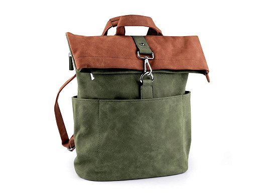 Dámský batoh / kabelka 2v1 z imitace broušené kůže 35x37 cm