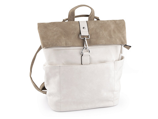 Rucksack/Handtasche 2in1 aus Velourslederimitat, 35 x 37 cm