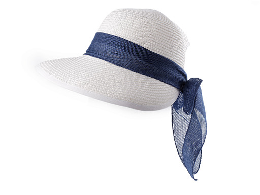 Sombrero veraniego de paja con lazo para mujer