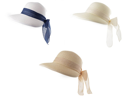 Sommerhut/Strohhut mit Schleife für Damen