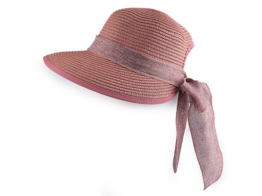 Chapeau de paille/d’été pour femme avec ruban