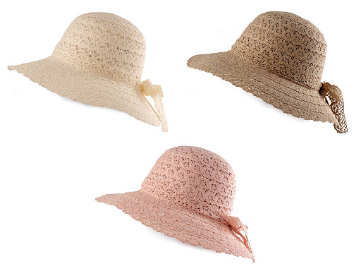 Chapeau d’été en dentelle de coton pour femme