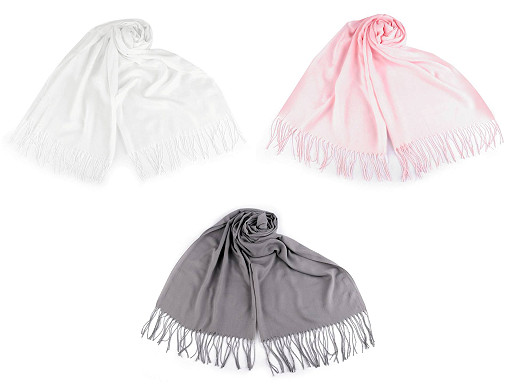 Ljetni šal / marama s resama, jednobojna, 70 x 175 cm