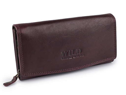 Cartera de cuero para mujer 10x19 cm