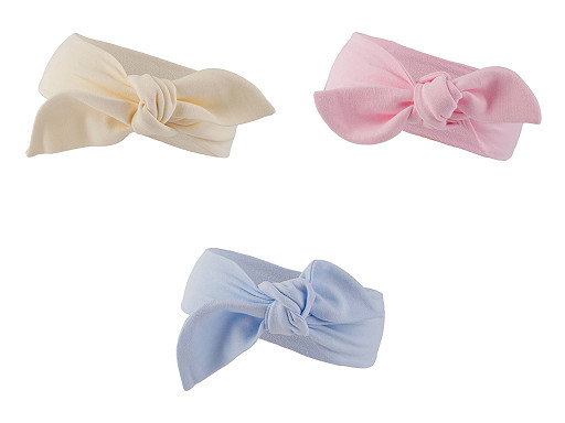 Bandeau en coton pour bébé - nœud