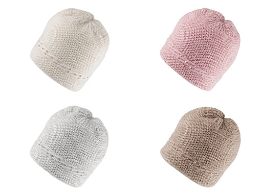 Wintermütze für Damen mit Perlen