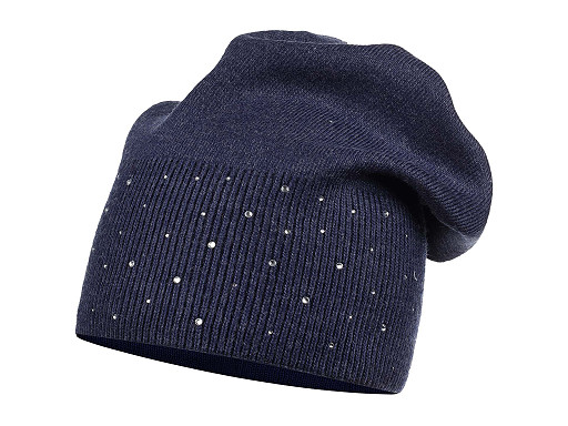 Dámska / dievčenská zimná čiapka s kamienkami