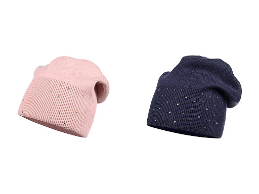 Bonnet d’hiver pour femme avec strass
