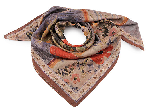 Double-sided scarf 90x90 cm