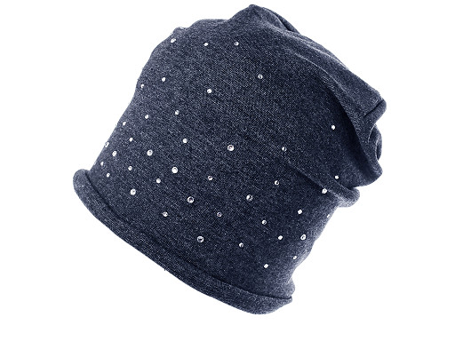 Bavlnená čiapka s kamienkami dámska