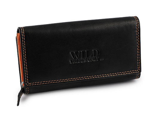 Leder-Geldbörse für Damen, 9,5 x 17 cm