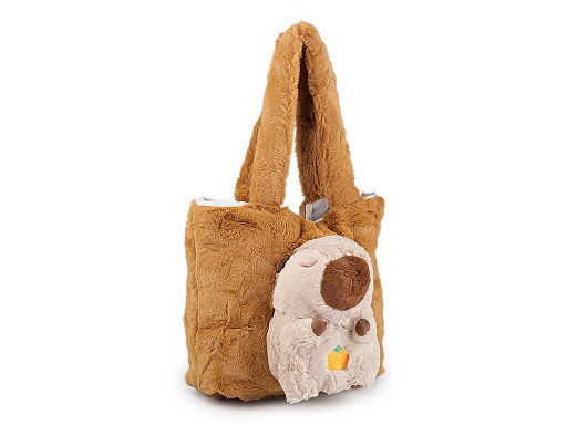 Torebka futrzana kapibara 33x26 cm 