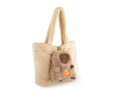Bolso de peluche, capibara 33 x 26 cm