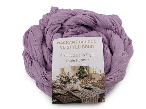 Mačkaný běhoun ve stylu boho pro svatby a oslavy 0,5x3 m Mačkaný běhoun ve stylu boho pro svatby a oslavy 0,5x3 m