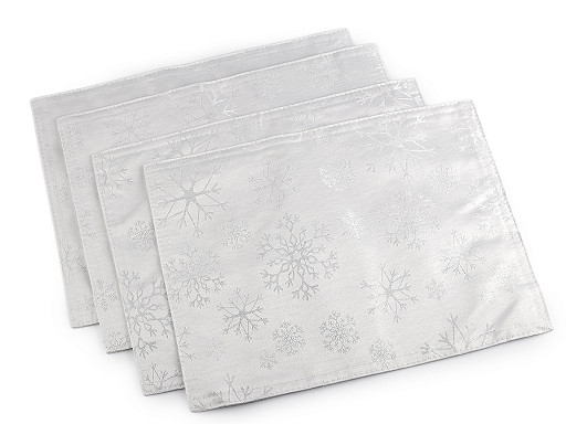 Karácsonyi asztalterítő, kettőoldalas lurexszel 30x40 cm