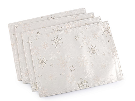 Vánoční prostírání textilní, oboustranné s jemným lurexem 30x40 cm