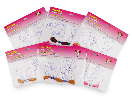 Dětské vyšívání s předtištěným motivem 2 ks