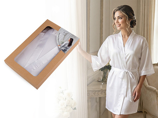 Satin‑Morgenmantel für Bräute