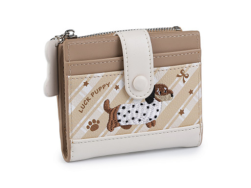 Peňaženka s výšivkou jazvečíka 9x11 cm