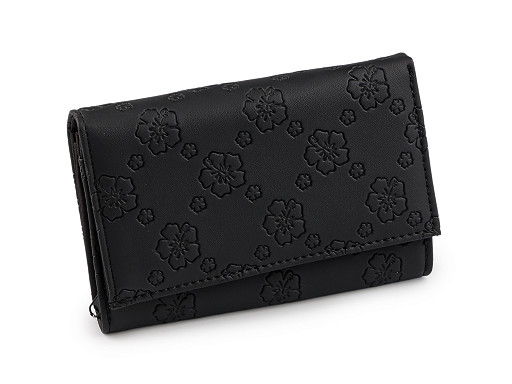 Portofel de damă cu flori 10x15 cm