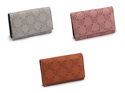 Portmonetka damska 10x15 cm kwiaty