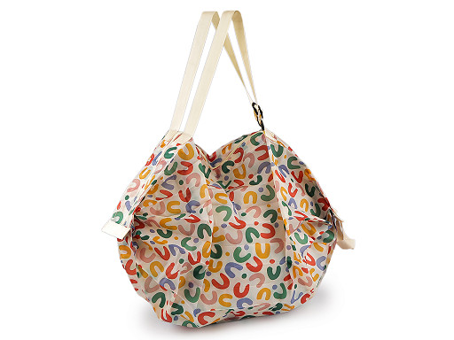 Foldable shopping bag with zipper 70x40 cm